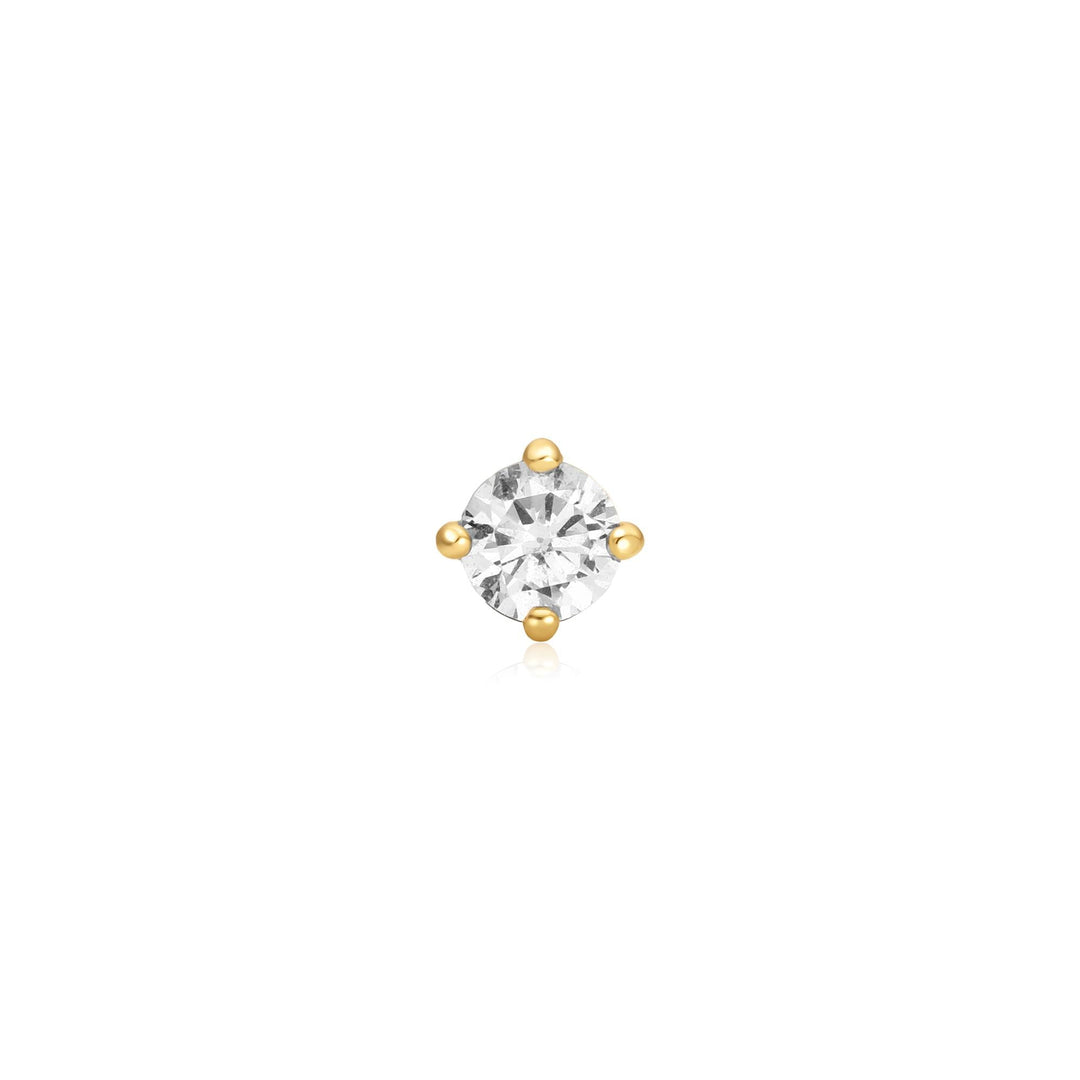 Ania Haie Gold Sparkle Round Barbell Single Earring - B &amp; S Lyncris Jewellers