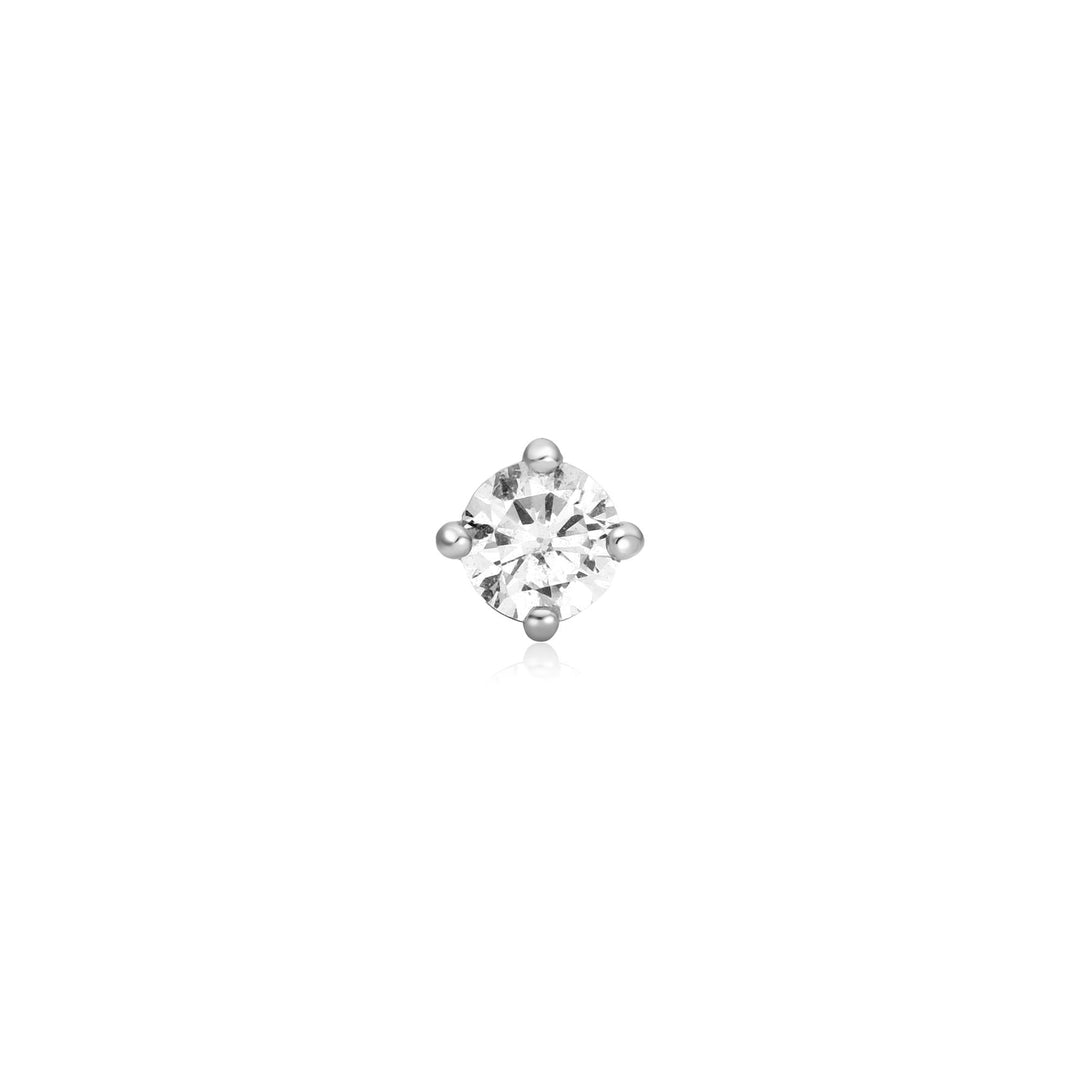 Ania Haie Silver Sparkle Round Barbell Single Earring - B &amp; S Lyncris Jewellers