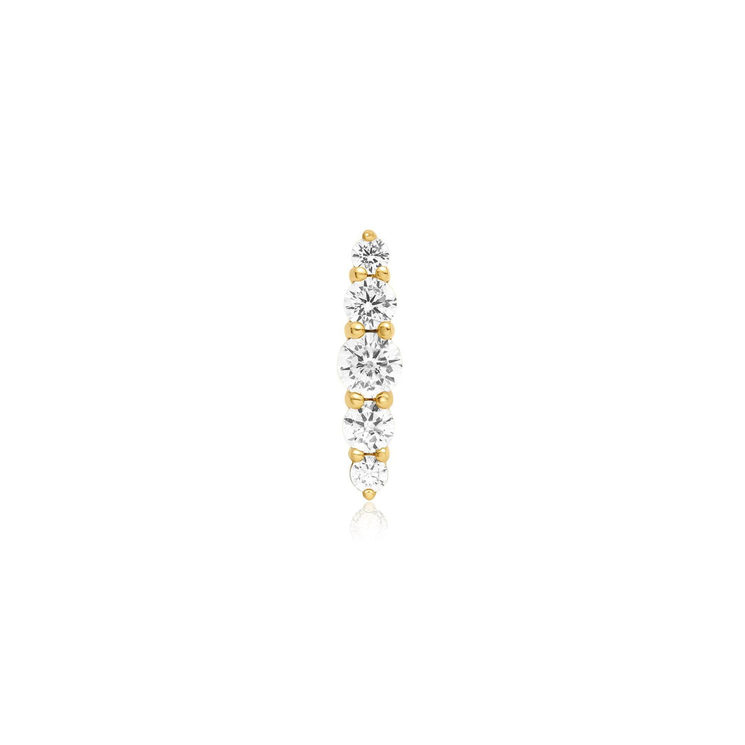 Ania Haie Gold Bar Barbell Single Earring - B &amp; S Lyncris Jewellers