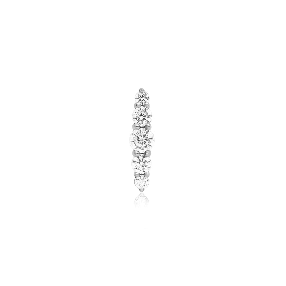 Ania Haie Silver Bar Barbell Single Earring - B &amp; S Lyncris Jewellers
