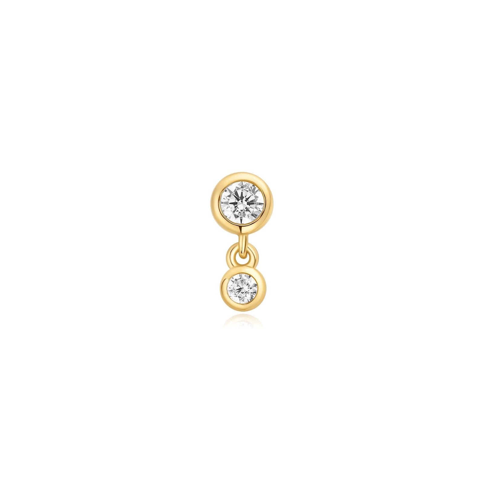 Ania Haie Gold Bezel Dangle Barbell Single Earring - B & S Lyncris Jewellers