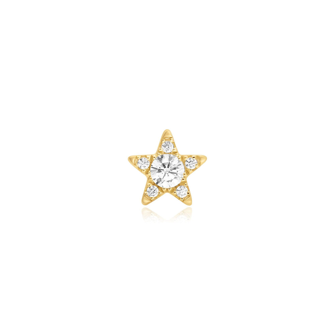 Ania Haie Gold Five-Point Star Barbell Single Earring - B &amp; S Lyncris Jewellers
