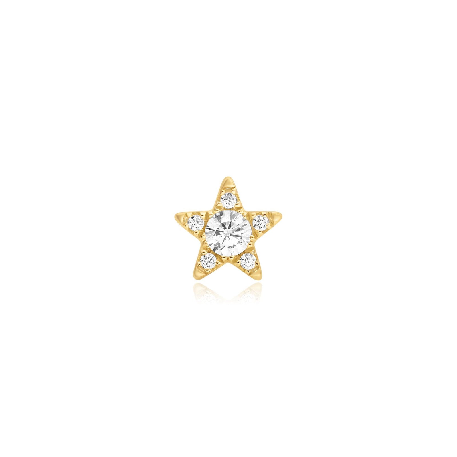 Ania Haie Gold Five-Point Star Barbell Single Earring - B & S Lyncris Jewellers