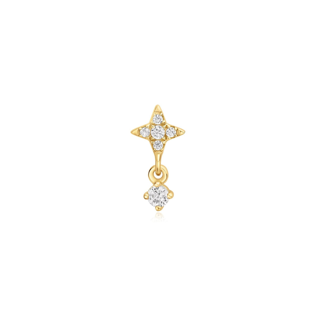 Ania Haie Gold Star Dangle Barbell Single Earring - B &amp; S Lyncris Jewellers
