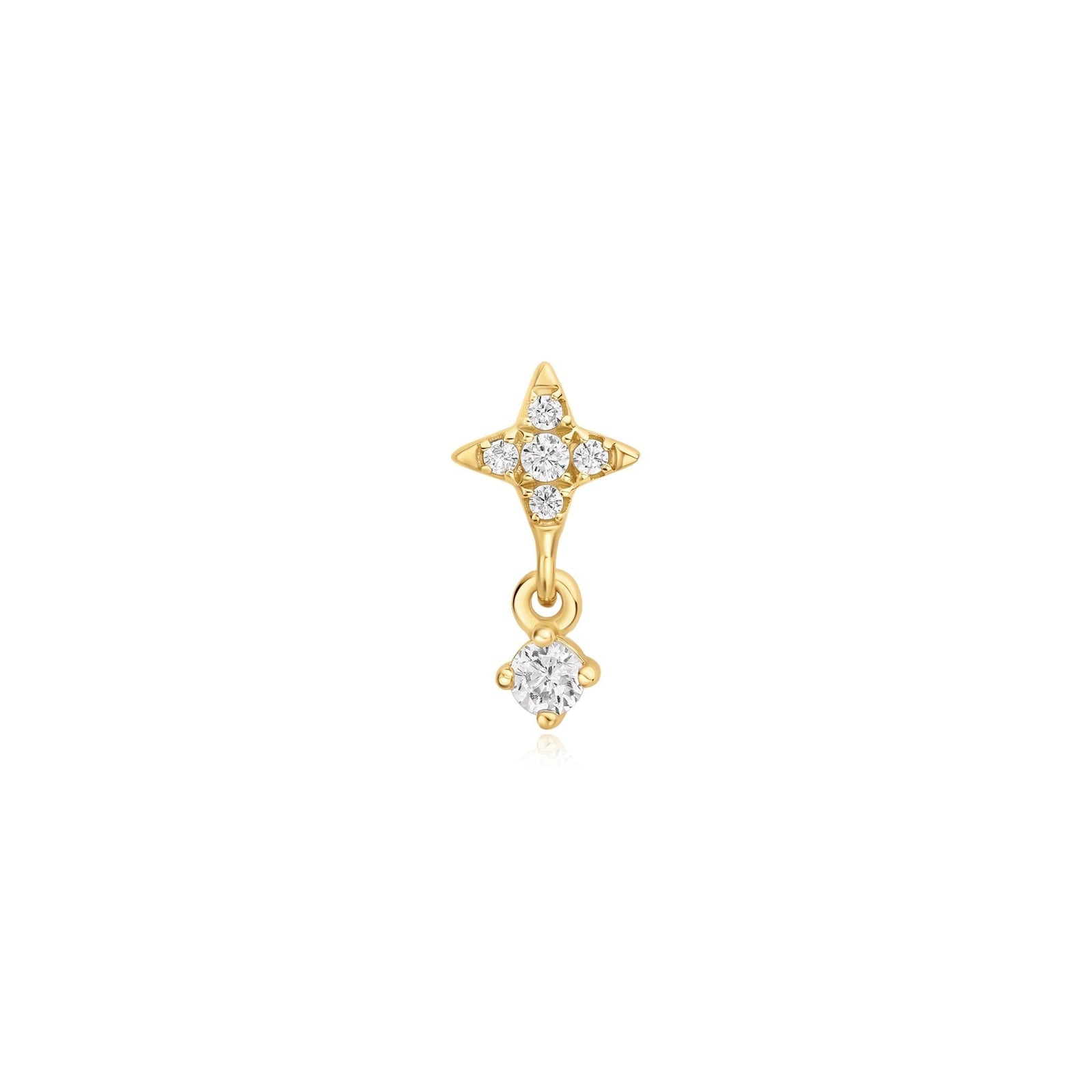 Ania Haie Gold Star Dangle Barbell Single Earring - B & S Lyncris Jewellers
