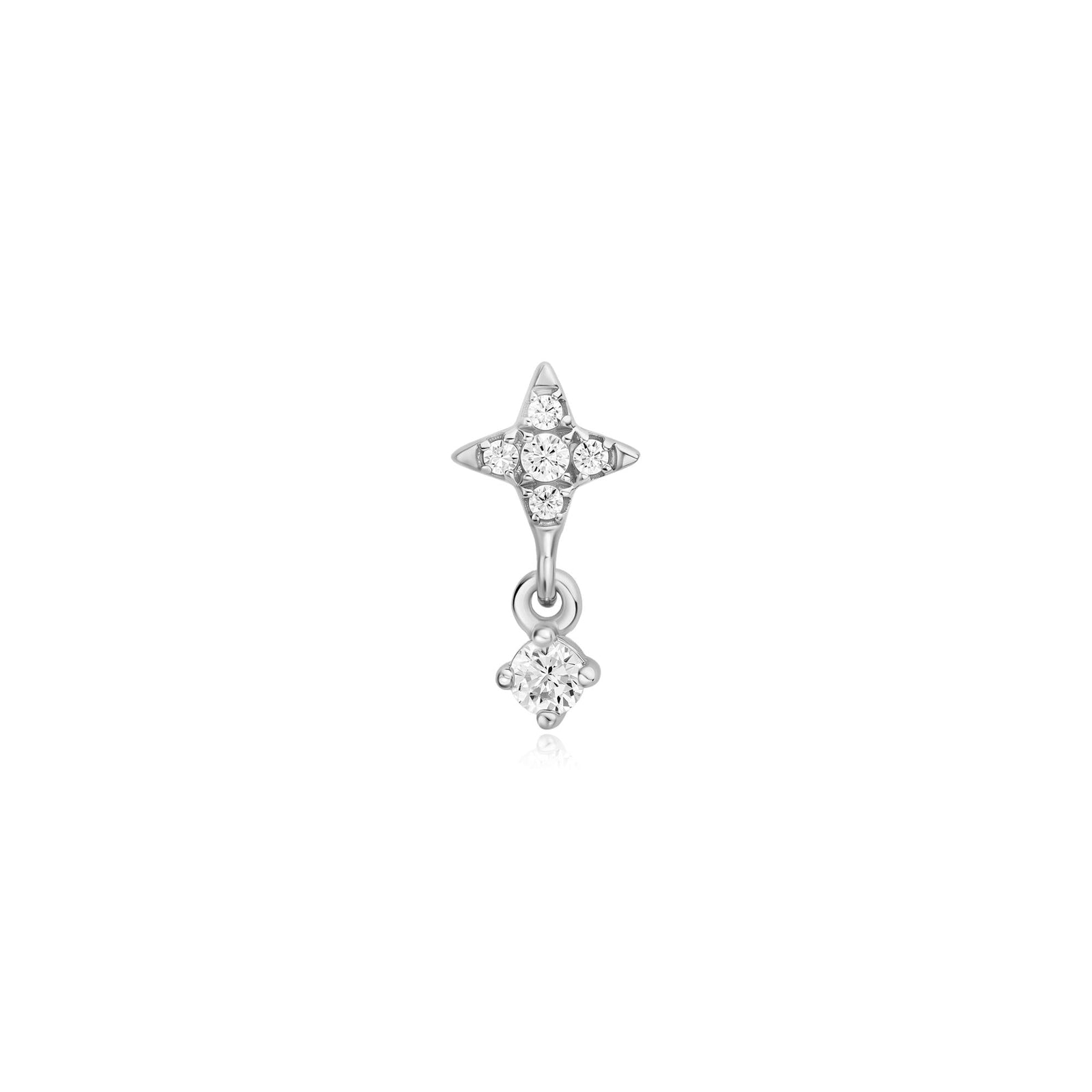 Ania Haie Silver Star Dangle Barbell Single Earring - B & S Lyncris Jewellers