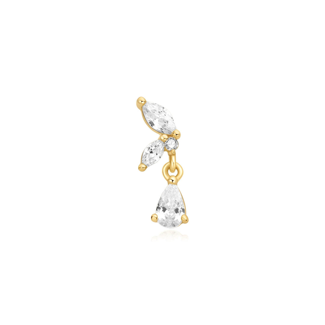 Ania Haie Gold Marquise Dangle Barbell Single Earring - B &amp; S Lyncris Jewellers