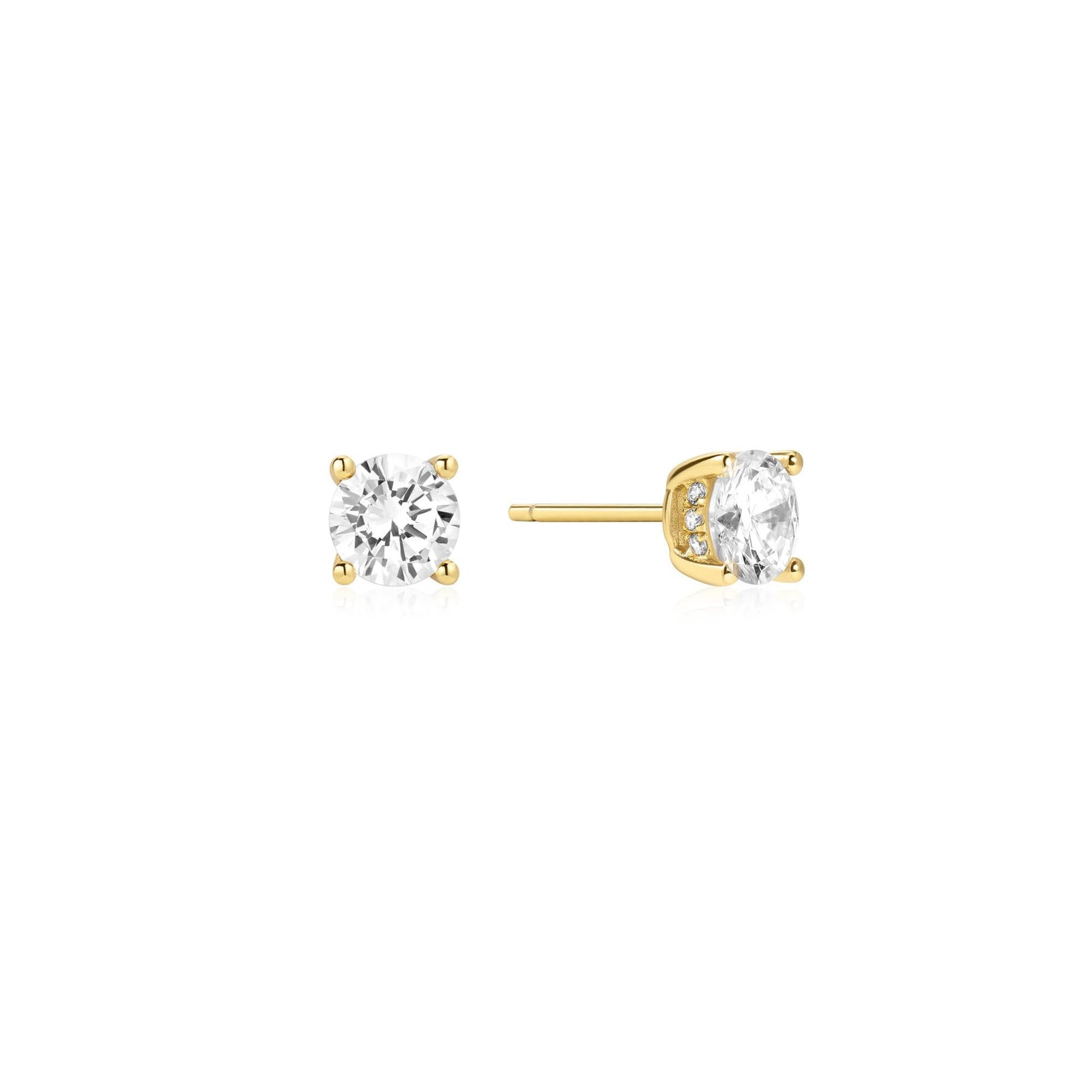 Ania Haie Gold Solitaire Stud Earrings - B & S Lyncris Jewellers