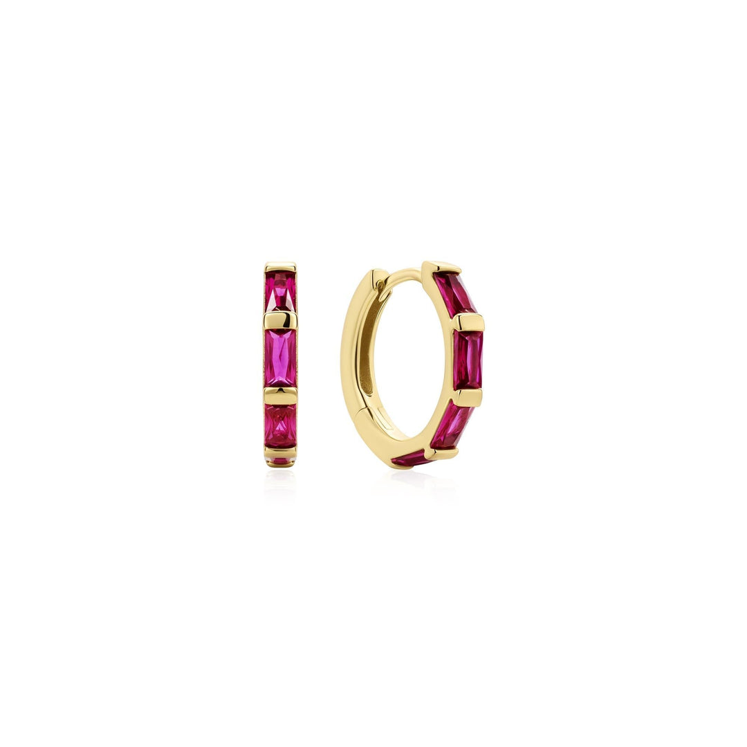 Ania Haie Crimson Huggie Hoop Earrings - B &amp; S Lyncris Jewellers
