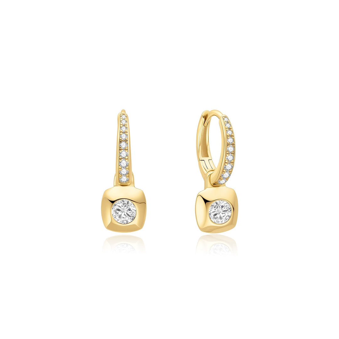 Ania Haie Gold Modern Bezel-Set Huggie Hoop Earrings - B &amp; S Lyncris Jewellers