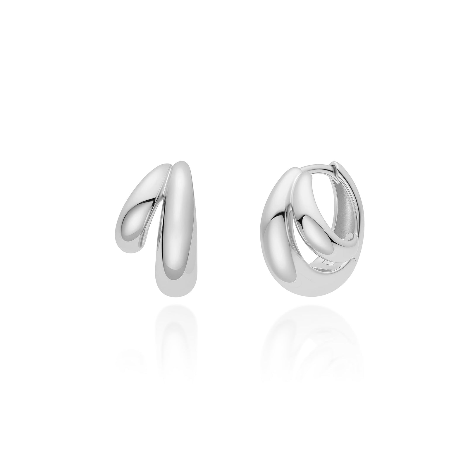 Ania Haie Silver Dome Huggie Hoop Earrings - B & S Lyncris Jewellers