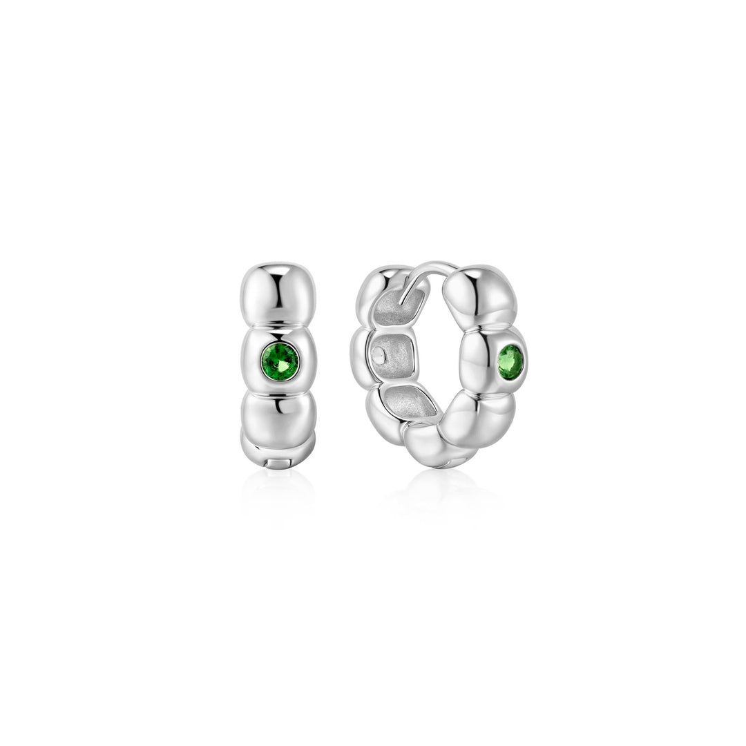 Ania Haie Silver Reversible Puffy Huggie Hoop Earrings - B &amp; S Lyncris Jewellers