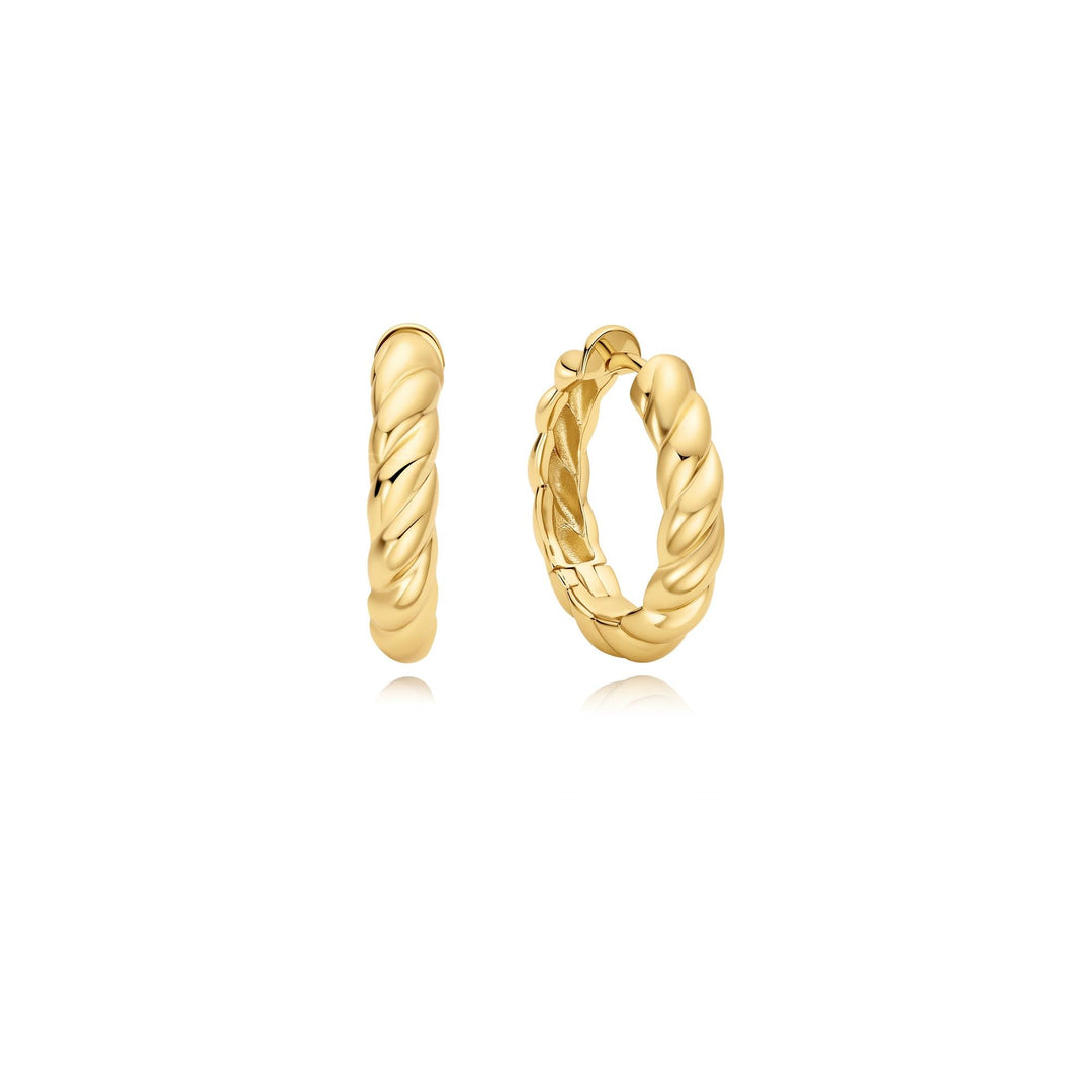 Ania Haie Gold Twisted Huggie Hoop Earrings - B &amp; S Lyncris Jewellers