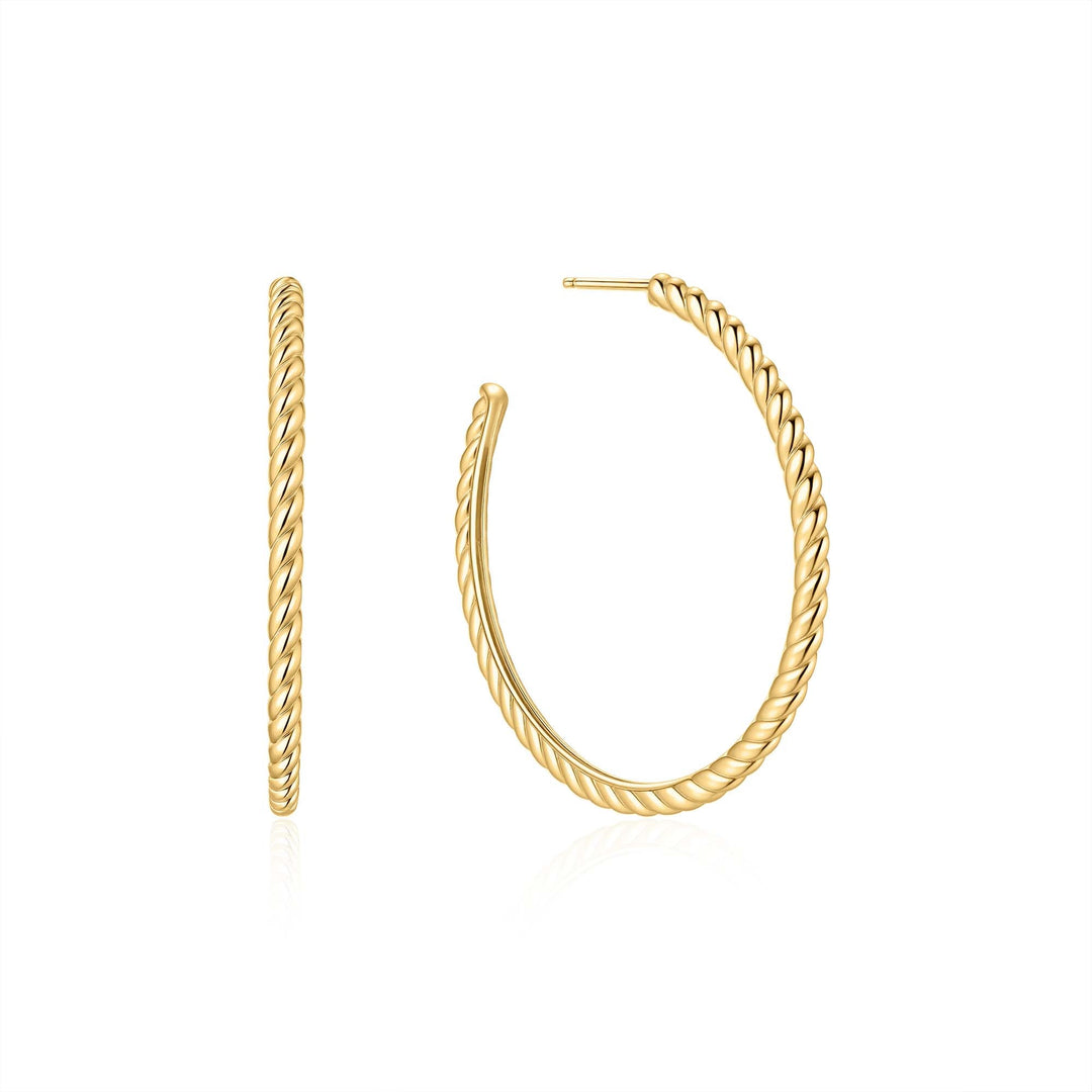 Ania Haie Gold Twisted Oversized Hoop Earrings - B &amp; S Lyncris Jewellers