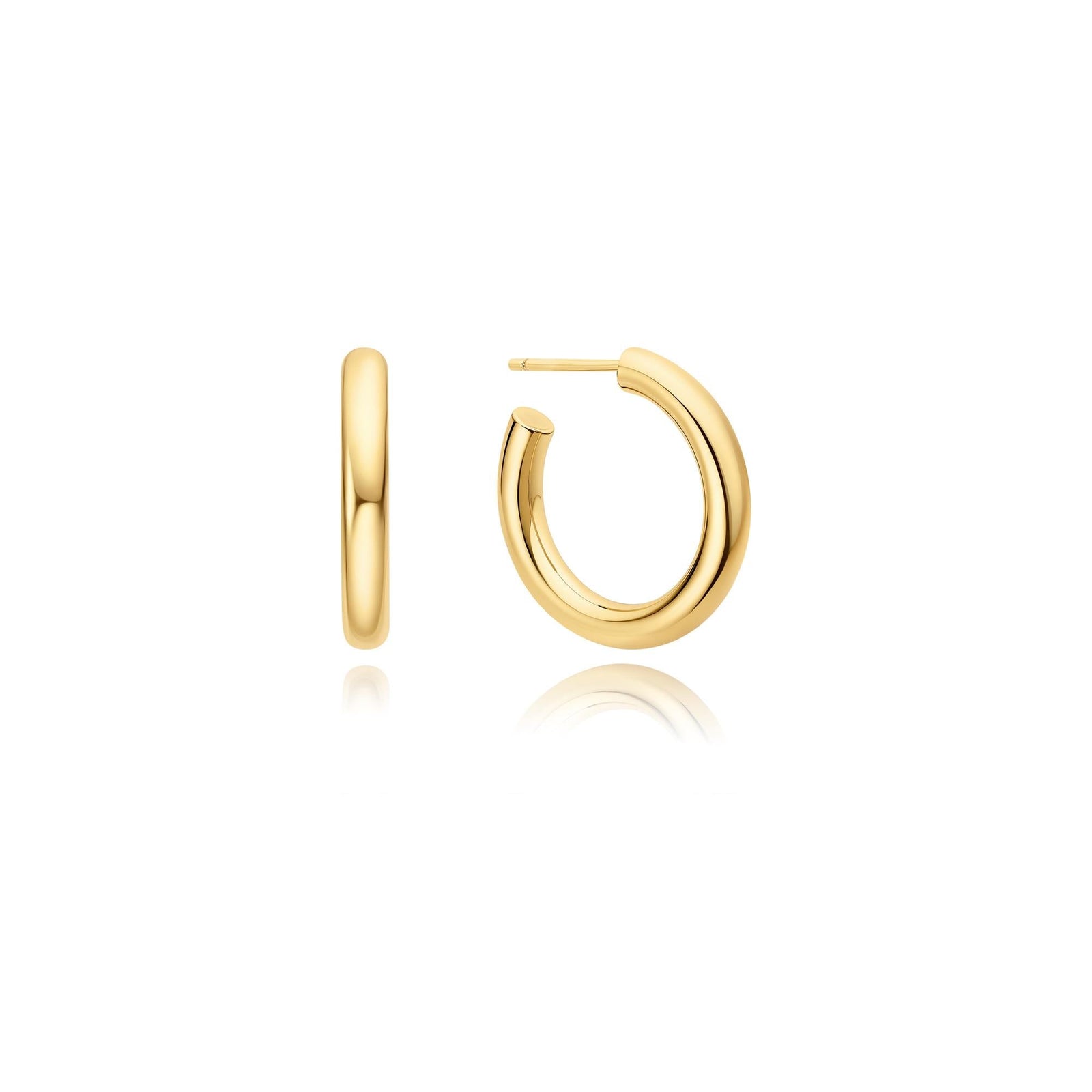Ania Haie Gold Classic Tube Medium Huggie Hoop Earrings - B & S Lyncris Jewellers