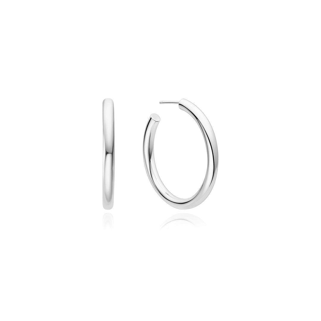 Ania Haie Silver Classic Tube Large Hoop Earrings - B &amp; S Lyncris Jewellers