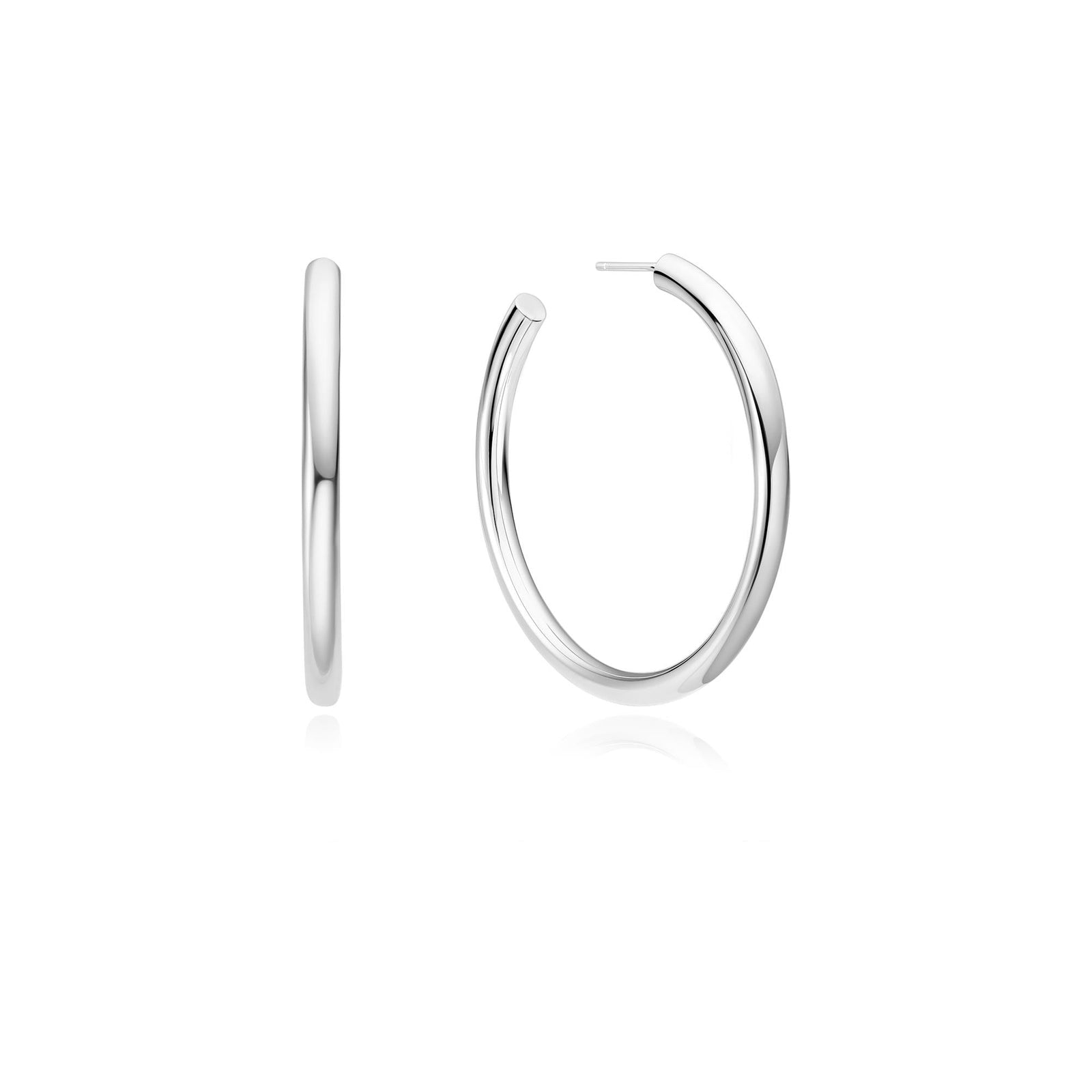 Ania Haie Silver Classic Tube Oversized Hoop Earrings - B & S Lyncris Jewellers