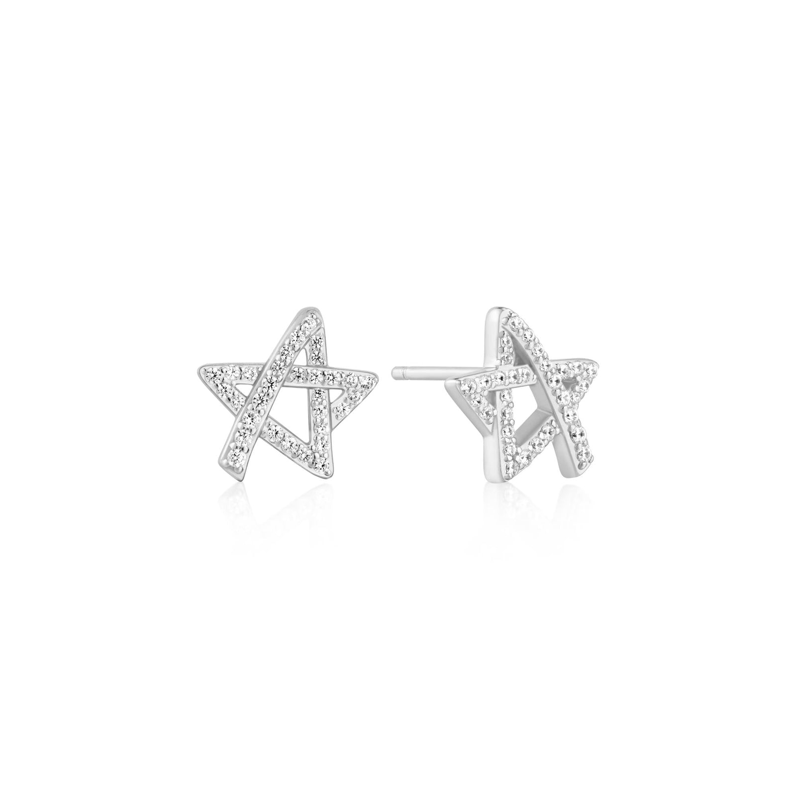 Ania Haie Silver Asymmetric Five-Point Star Stud Earrings - B & S Lyncris Jewellers