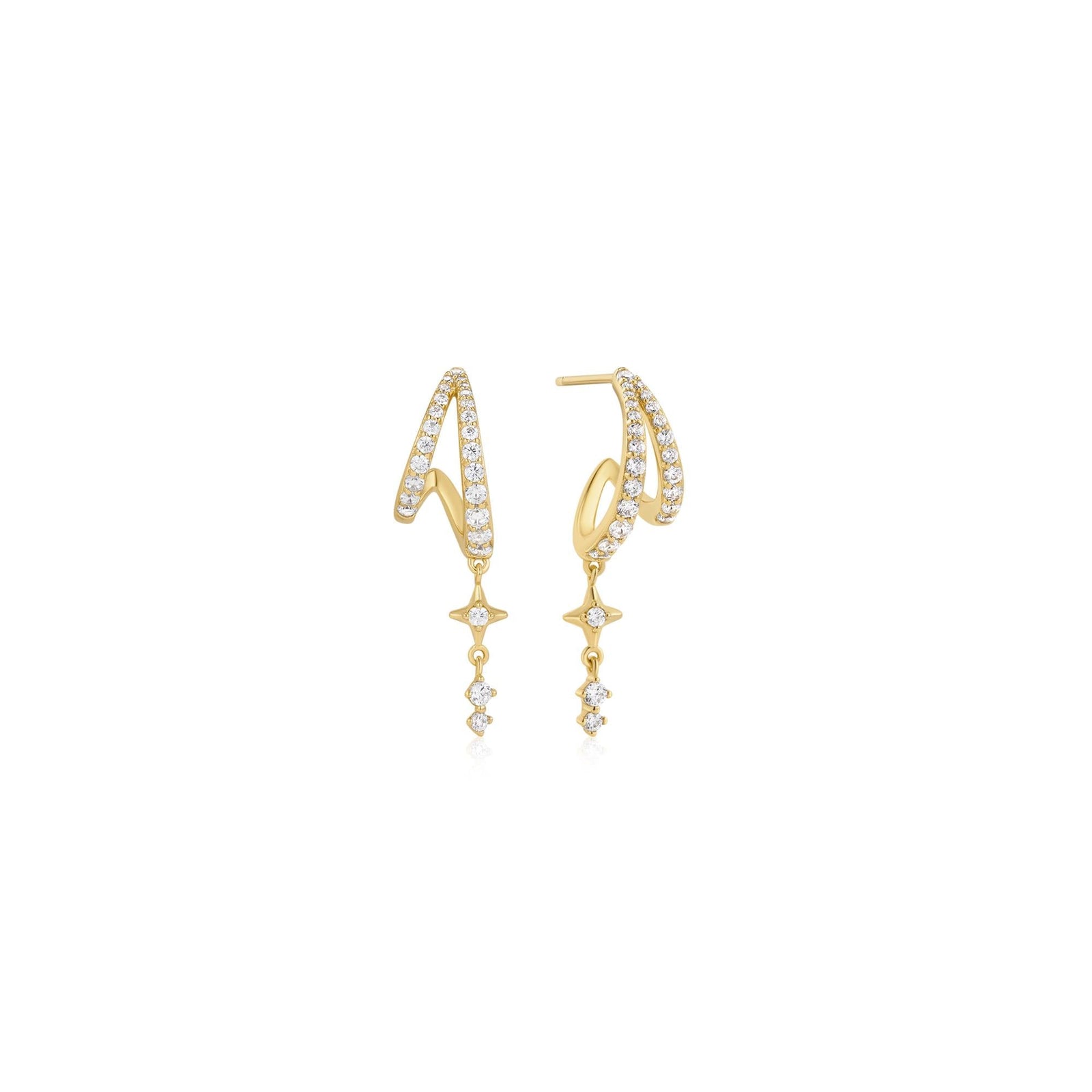 Ania Haie Gold Star Drop Stud Earrings - B & S Lyncris Jewellers