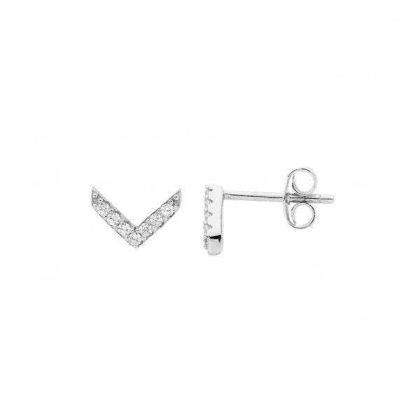 Ellani Sterling Silver Arrow Stud Earrings