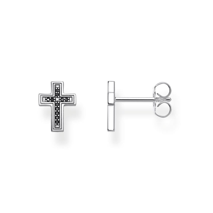 THOMAS SABO Ear Studs Cross Black