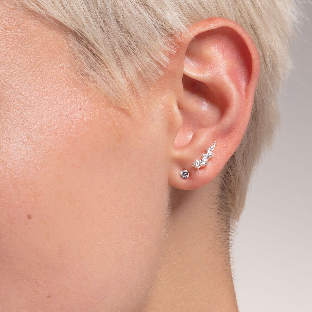 THOMAS SABO Ear Climber White Stones