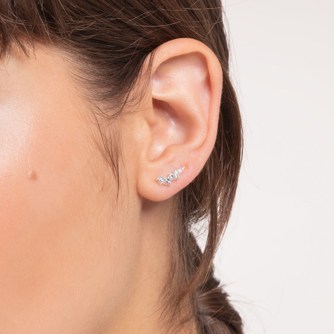 THOMAS SABO Ear Climber White Stones