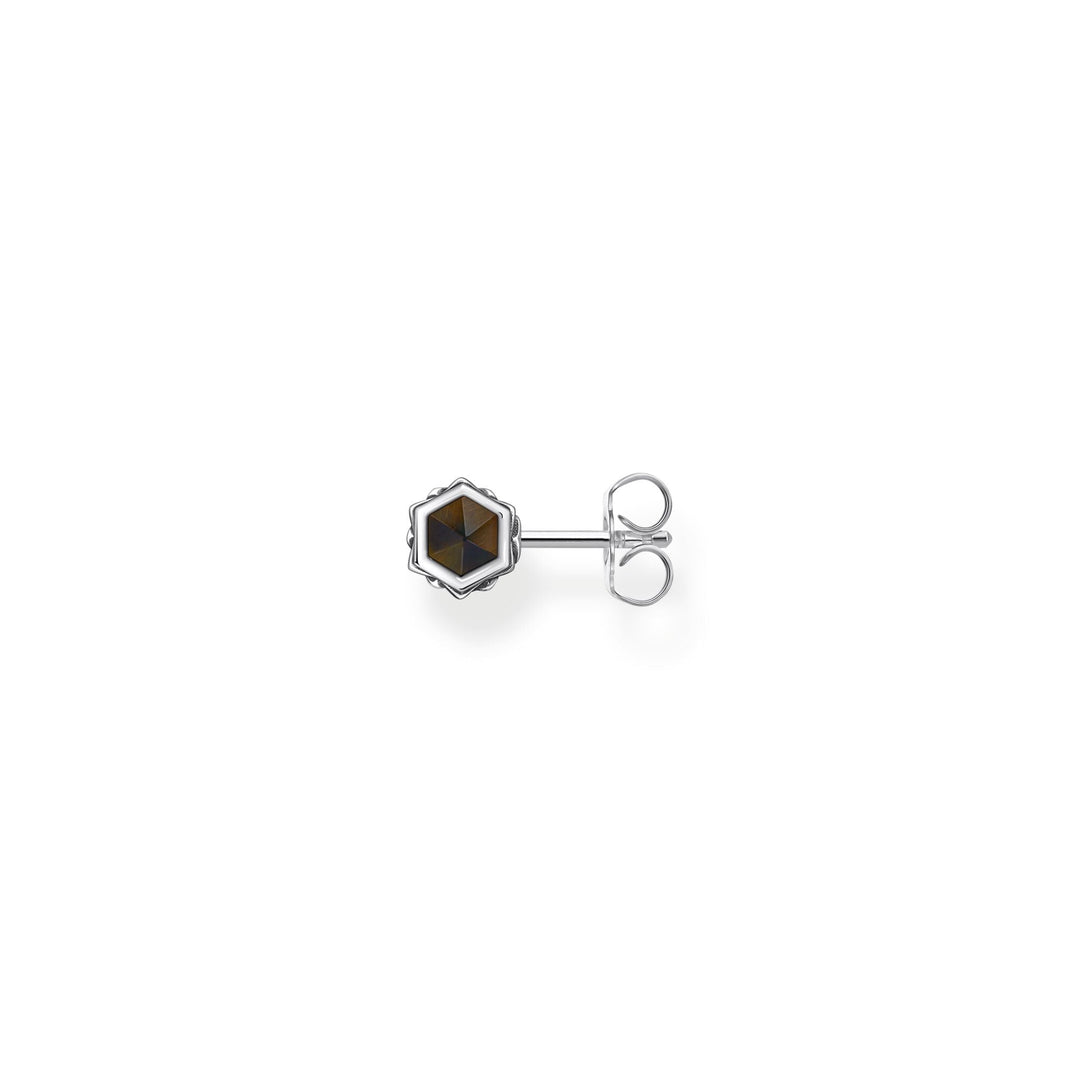 THOMAS SABO Crystal Single Ear Stud with Golden Blue Tiger&