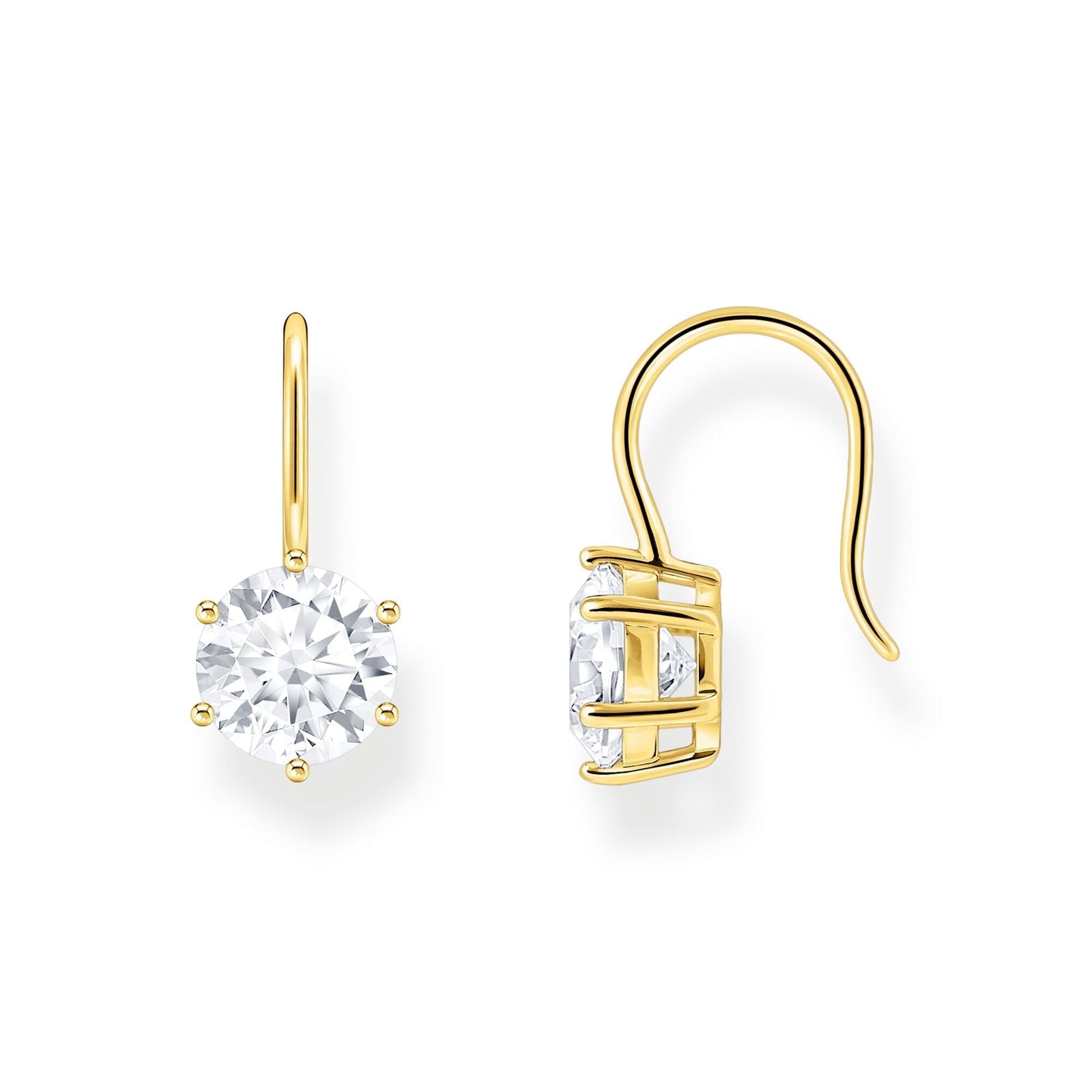 THOMAS SABO Earrings with white zirconia - gold - B & S Lyncris Jewellers
