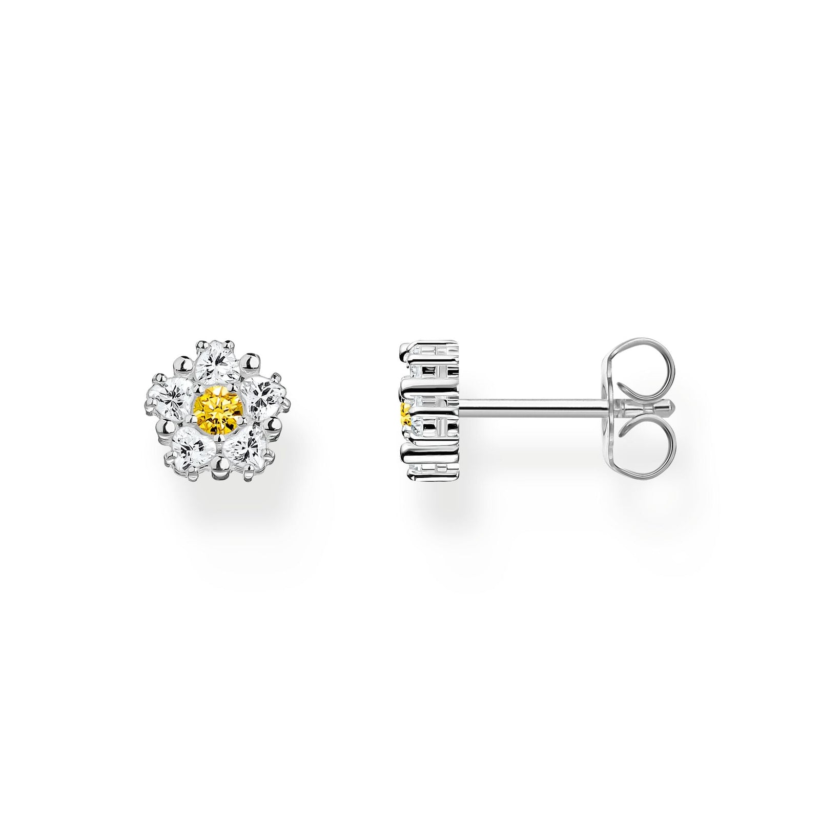 THOMAS SABO Lovely Daisy Small Ear Studs Silver - B & S Lyncris Jewellers