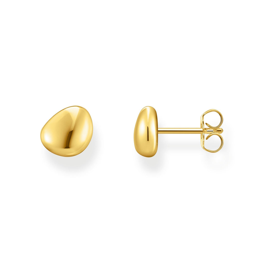 THOMAS SABO Ear studs in organic shape gold - B &amp; S Lyncris Jewellers