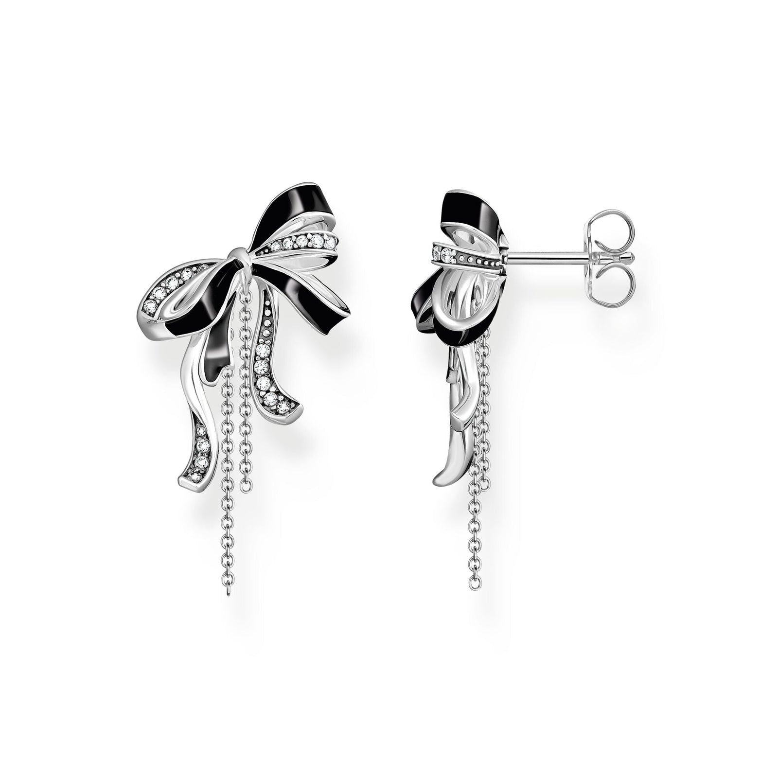 THOMAS SABO Romance bow earrings blackened - B & S Lyncris Jewellers