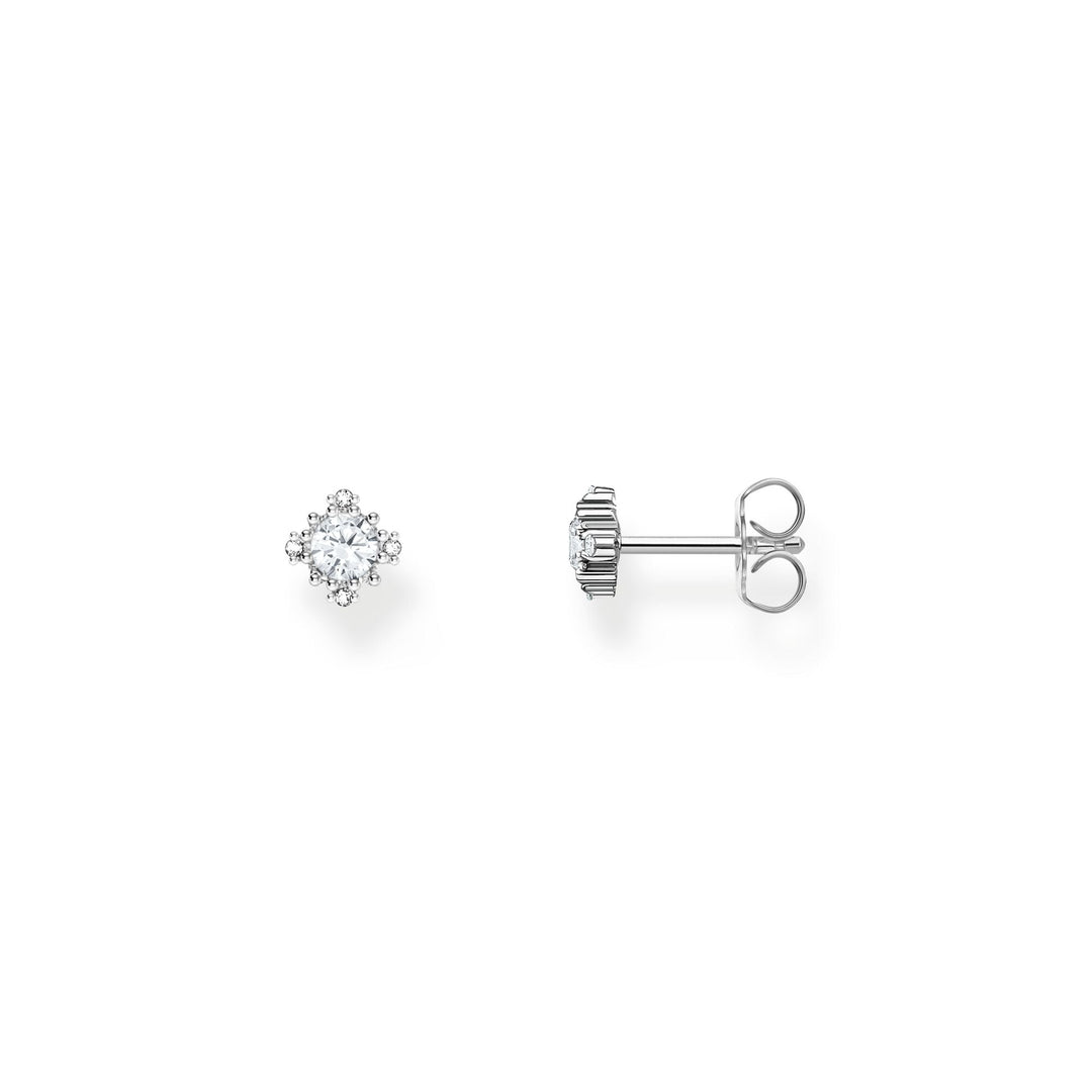THOMAS SABO Vintage Romance Small ear studs with white zirconia - B &amp; S Lyncris Jewellers