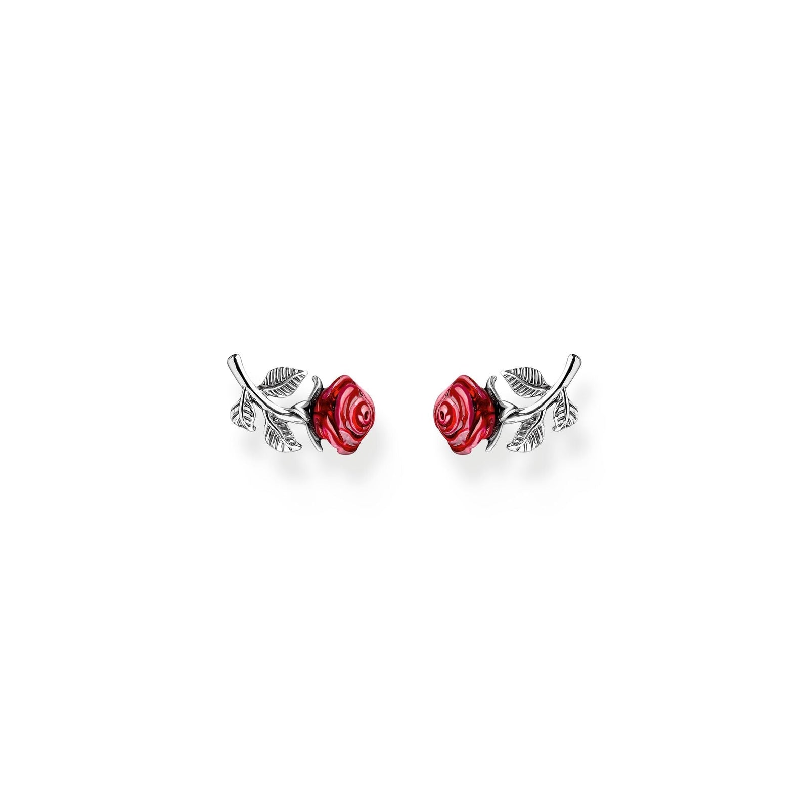 THOMAS SABO Romance Ear studs Red Roses - B & S Lyncris Jewellers