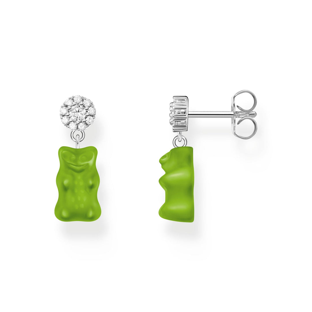 THOMAS SABO Ear Studs with Green Goldbears - B &amp; S Lyncris Jewellers