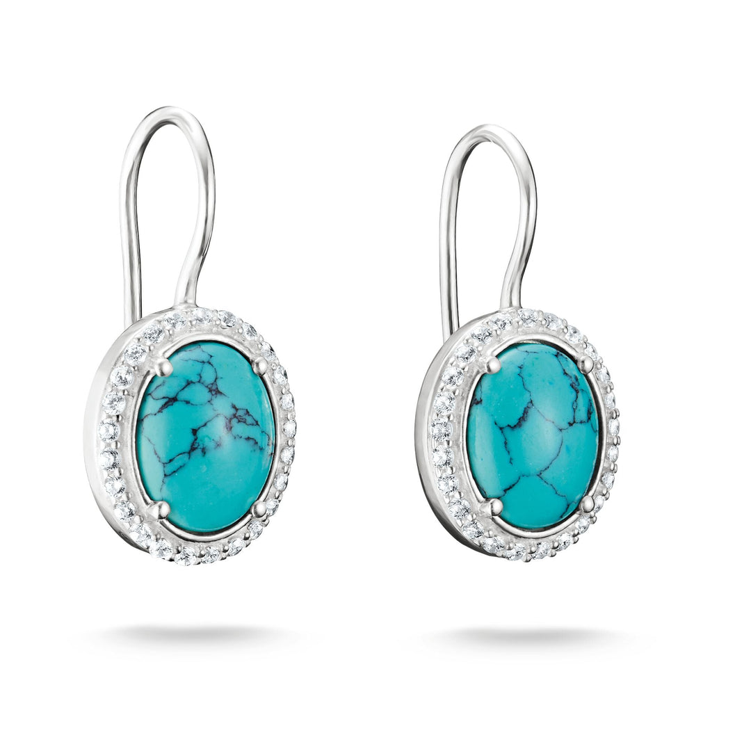 THOMAS SABO Earrings with Turquoise Oval Stones - B &amp; S Lyncris Jewellers