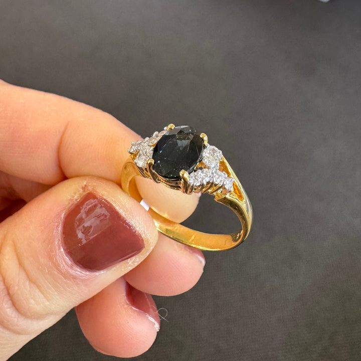 18ct Gold Sapphire & Diamond Ring