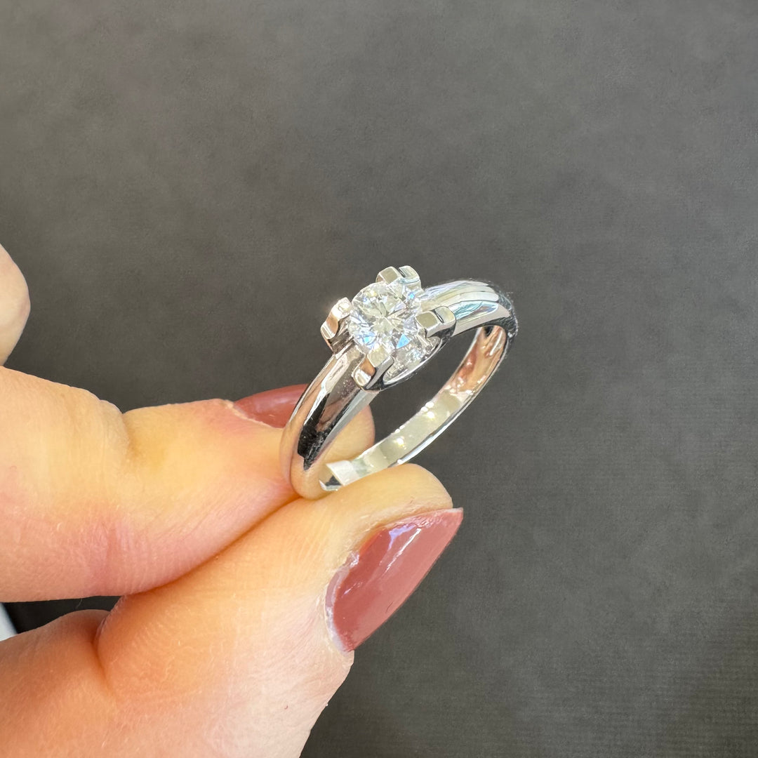 18ct White Gold Tension Set Diamond Ring