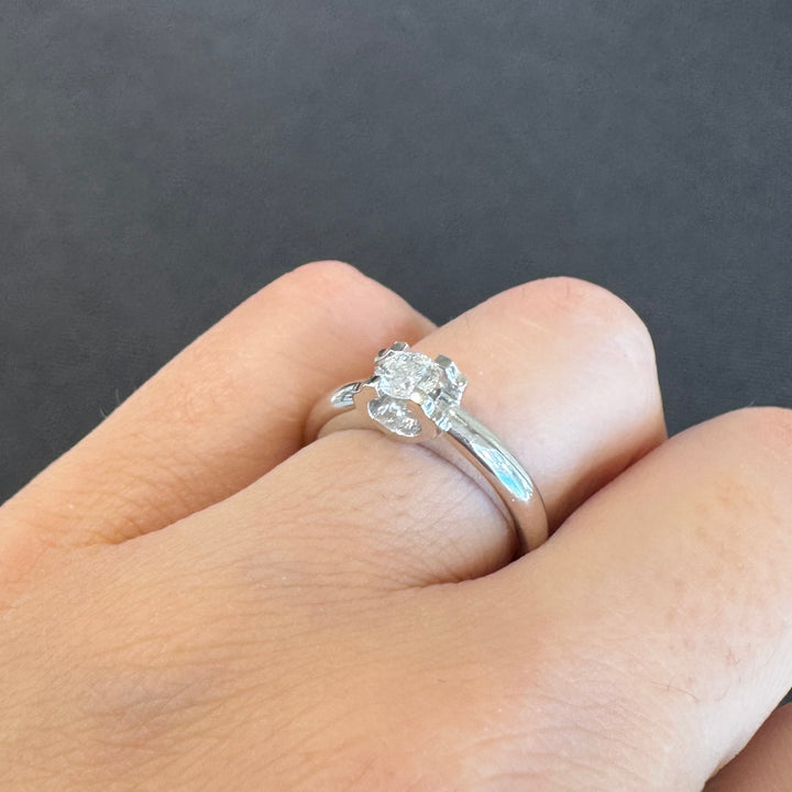 18ct White Gold Tension Set Diamond Ring