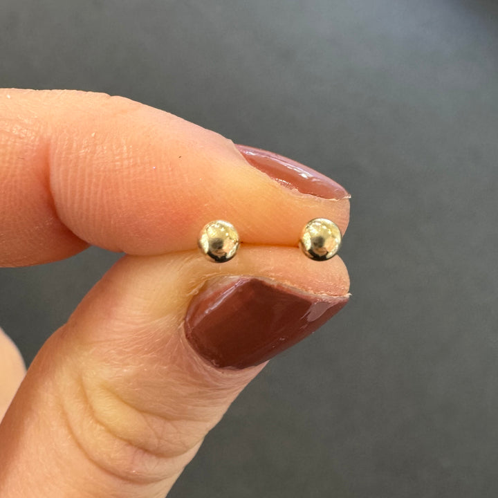 9ct Yellow Gold Small Ball Stud Earrings