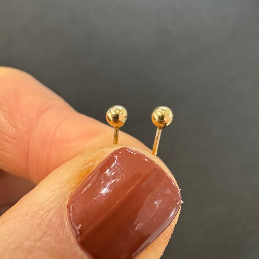 9ct Yellow Gold Small Ball Stud Earrings
