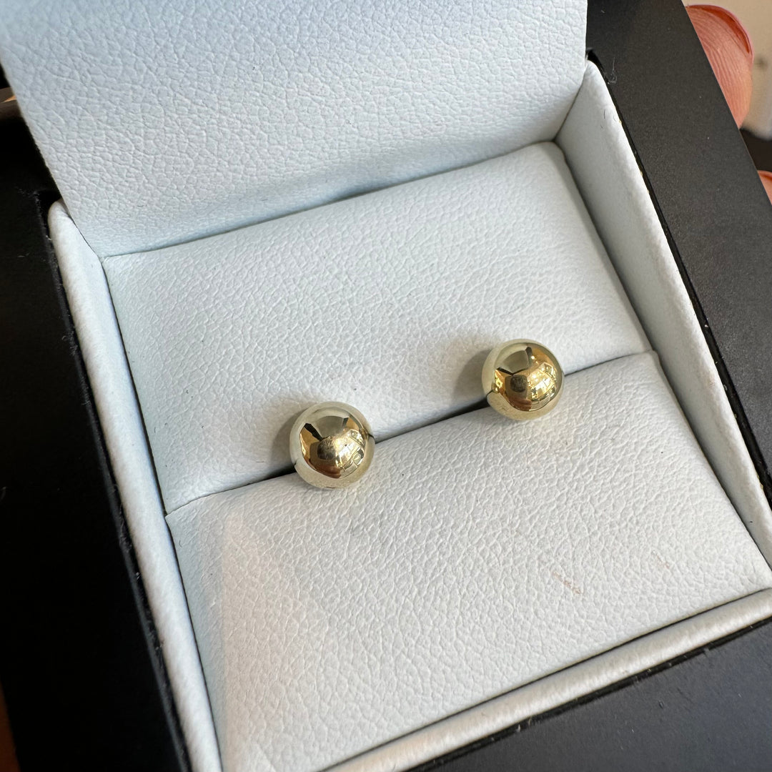 9ct Yellow Gold Ball Stud Earrings