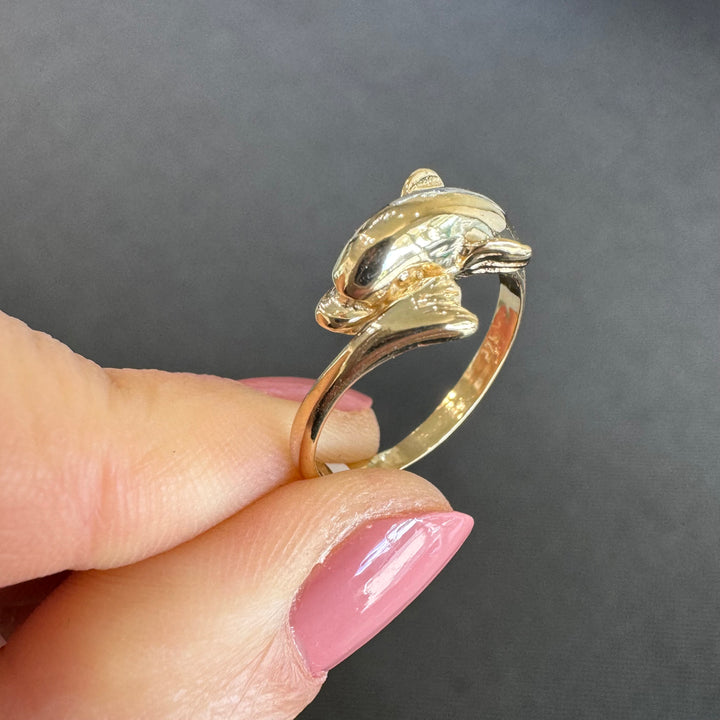 9ct Yellow Gold Dolphin Ring