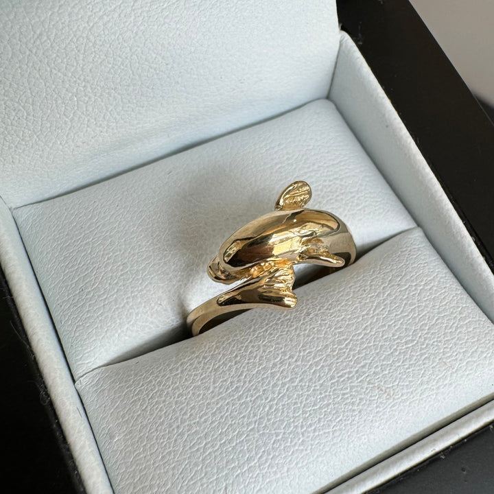 9ct Yellow Gold Dolphin Ring