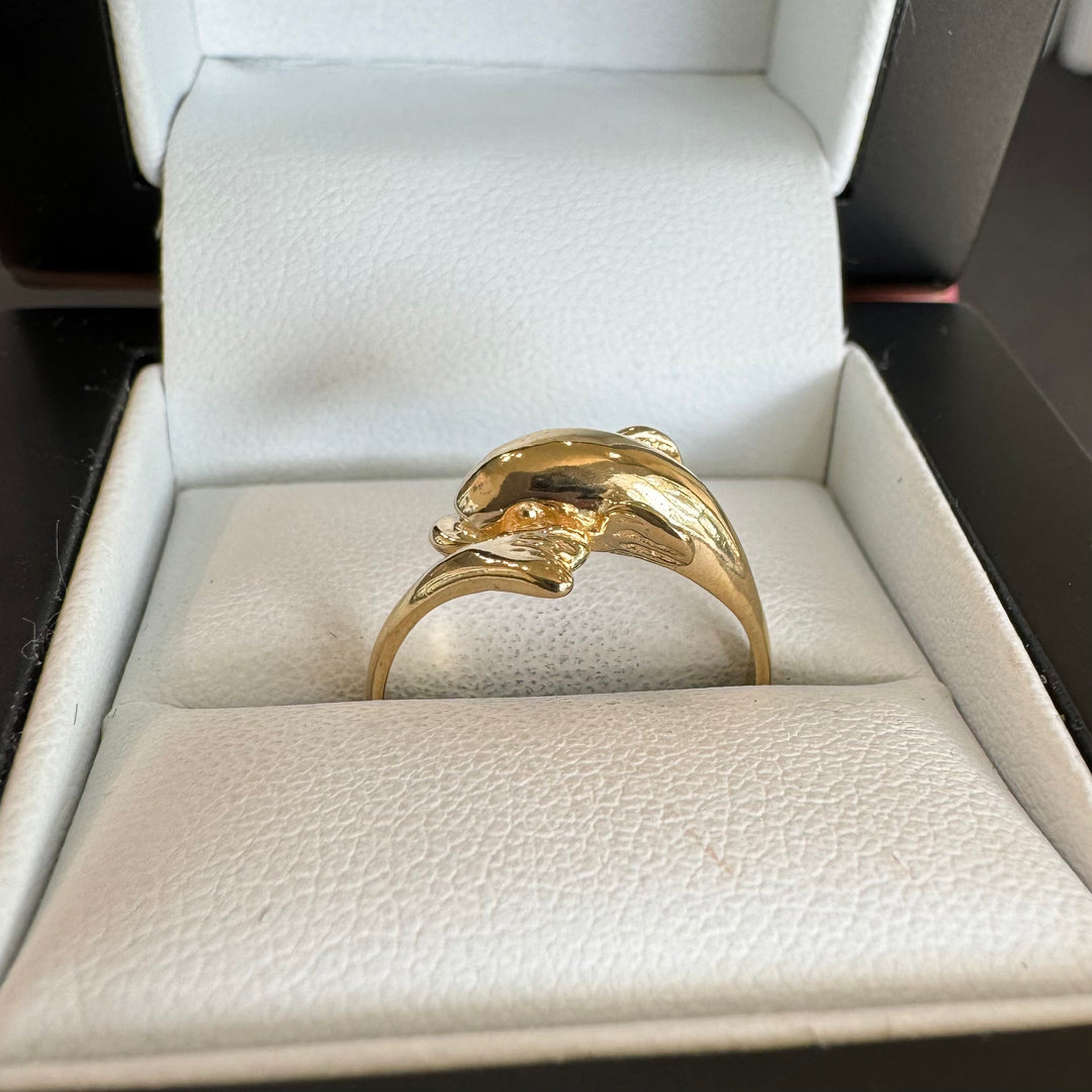 9ct Yellow Gold Dolphin Ring