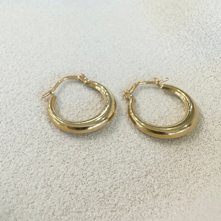9ct Yellow Gold Graduated Hoop Earrings