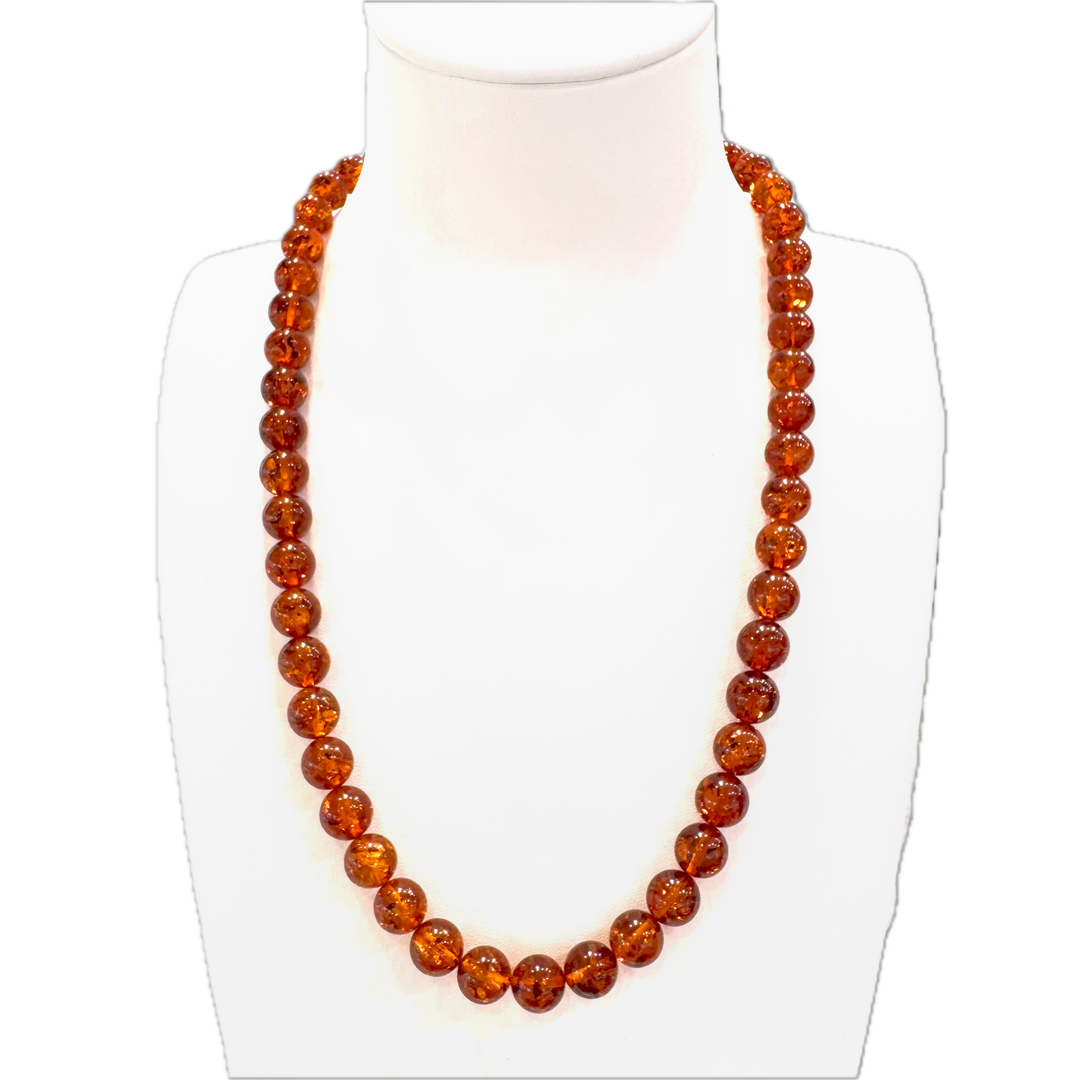 Baltic Amber Ball Beaded Necklace