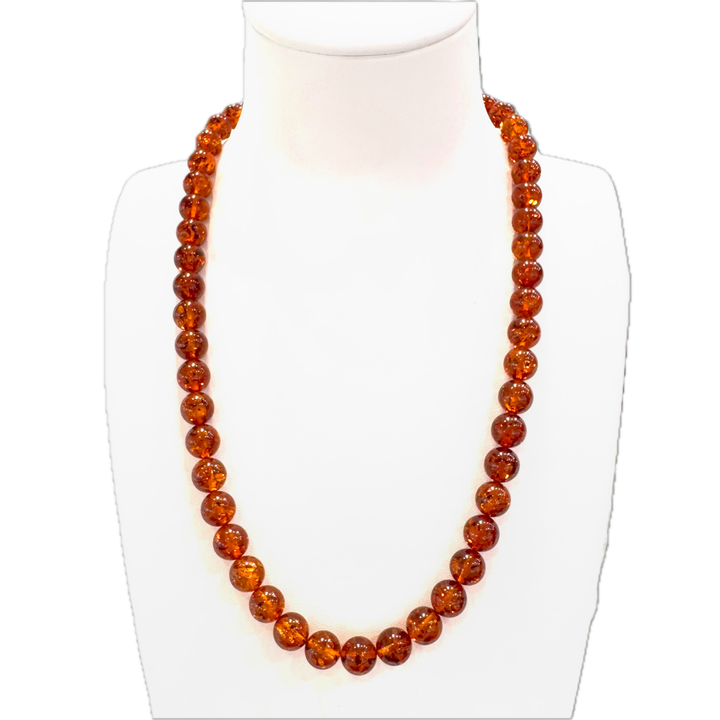 Baltic Amber Ball Beaded Necklace