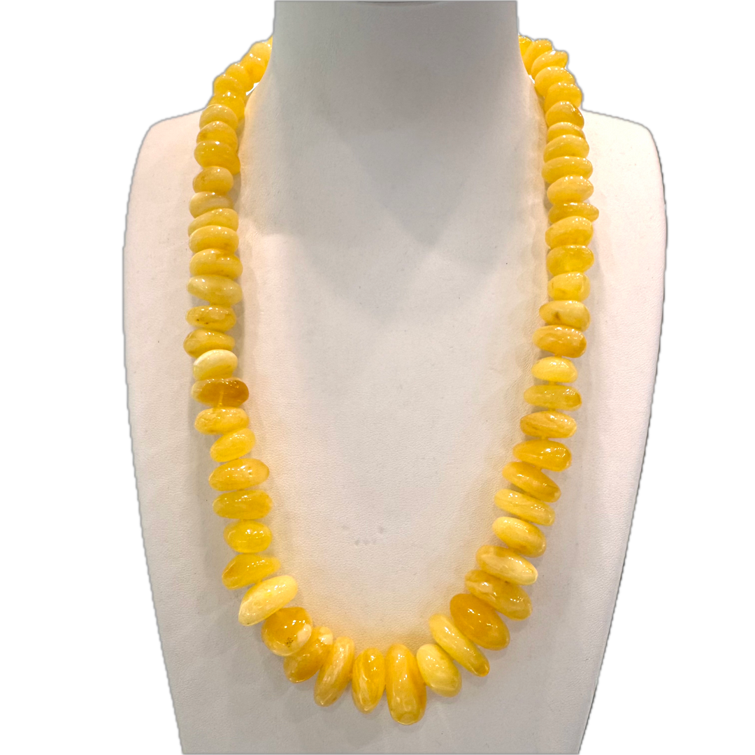 Baltic Amber Yellow Graduated Necklace