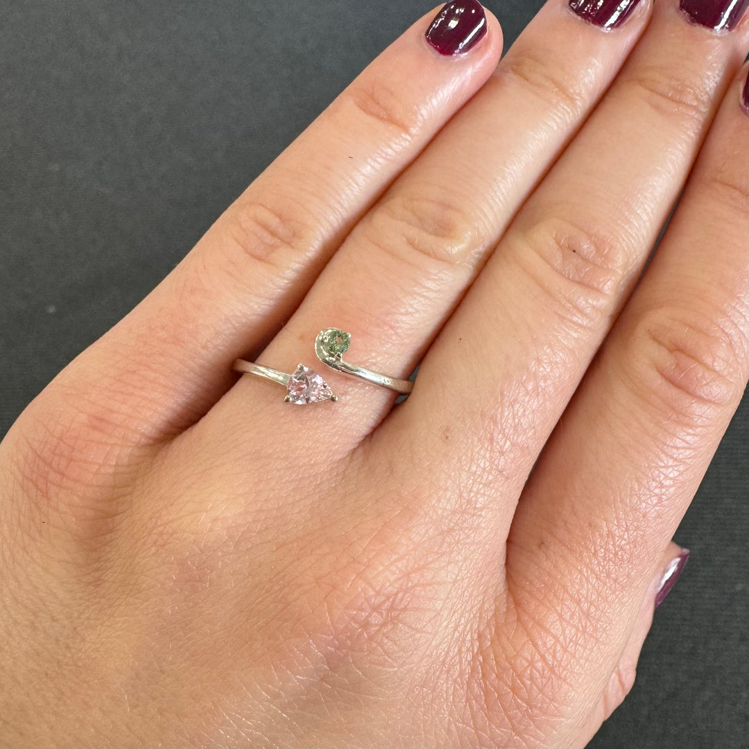 Sterling Silver Open Tourmaline Ring